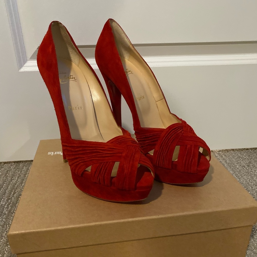 Red Suede Authentic Louboutin
